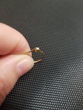 Vintage 10K Solid-Yellow-Gold Tiny-Tiny-Diamond Ring